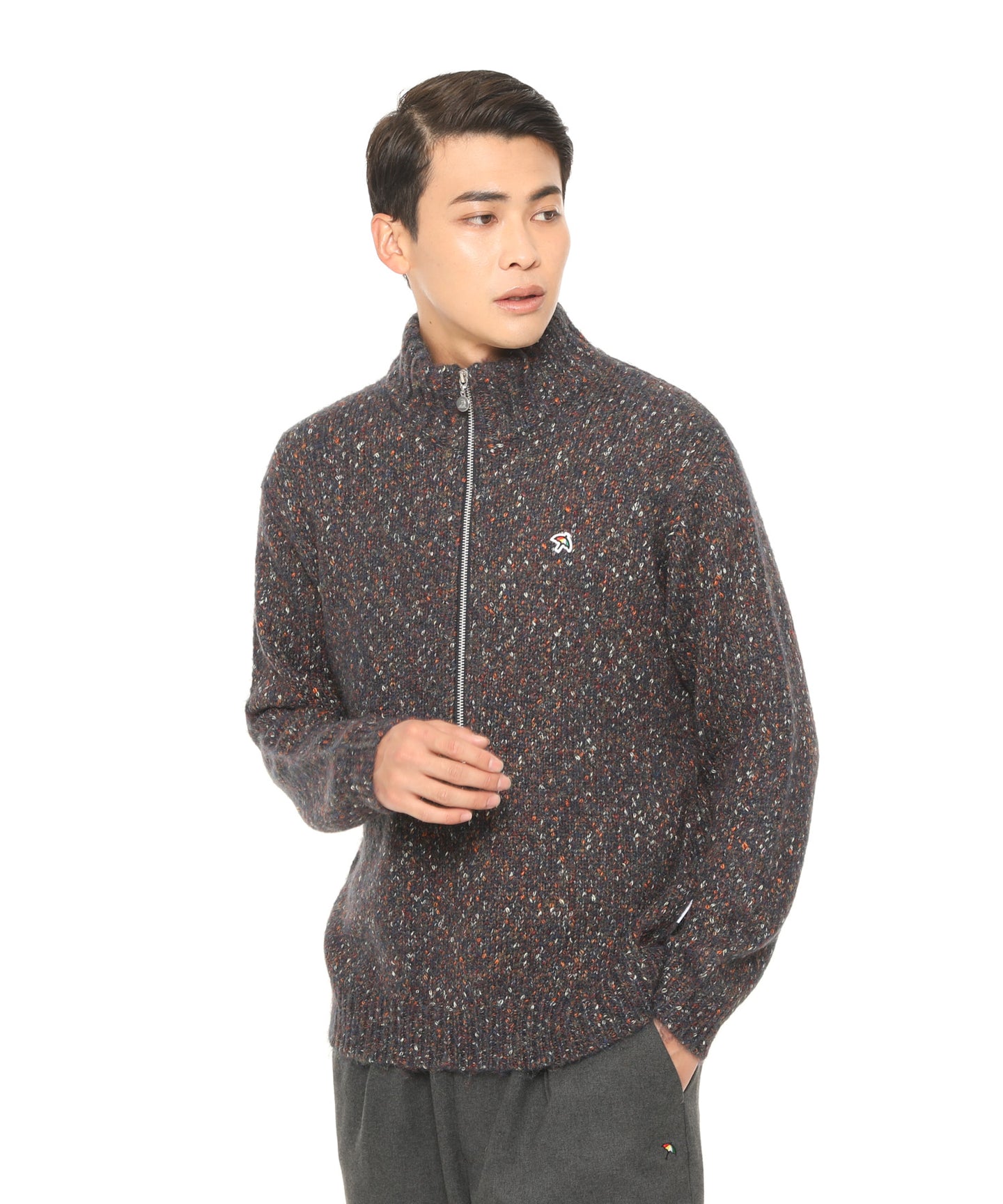 Arnold Palmer 【残り2点】カラーメランジ ハーフジッププルオーバーニット